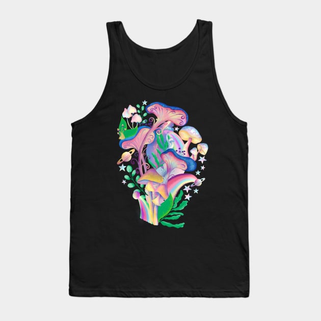 Magic Mushroom Galaxy Tank Top by Lidiebug